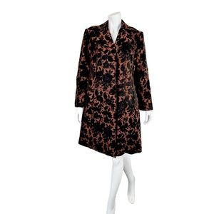 Signature by Larry Levine - Copper and Black Floral Evening Coat, size 16